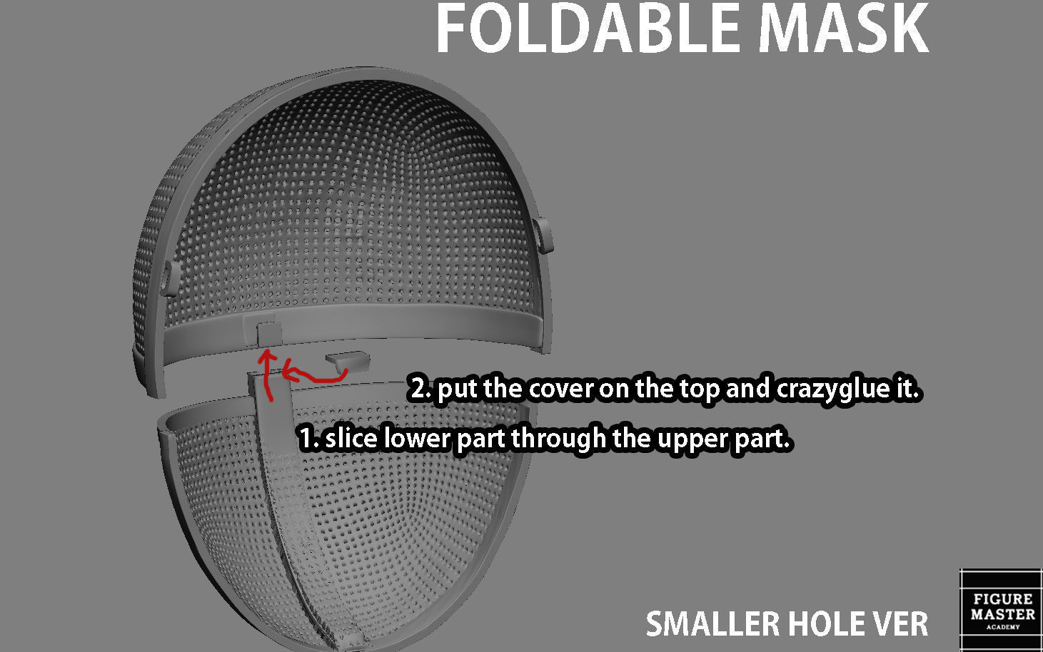 SQUID GAME MASK FOLDABLE ver2 LIFE SIZE COSPLAY NETFLIX PROPS 3D print model_6