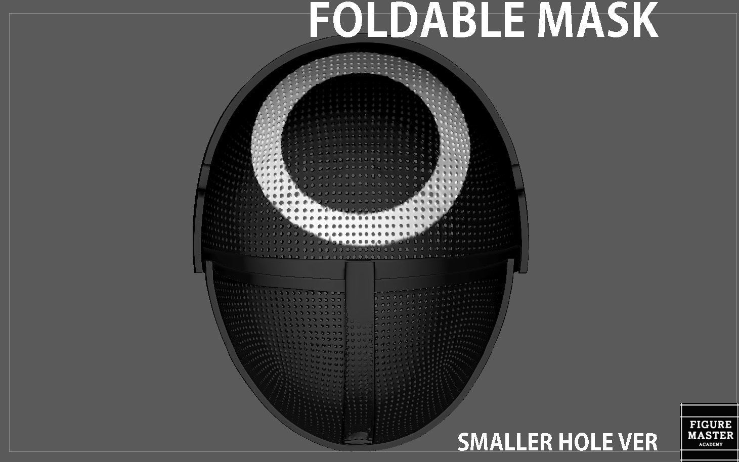 SQUID GAME MASK FOLDABLE ver2 LIFE SIZE COSPLAY NETFLIX PROPS 3D print model_3