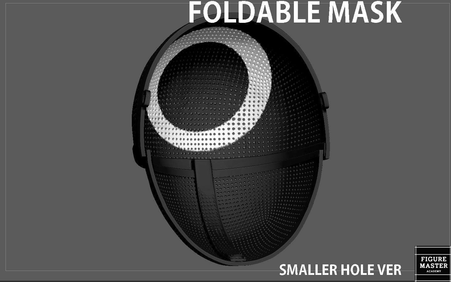 SQUID GAME MASK FOLDABLE ver2 LIFE SIZE COSPLAY NETFLIX PROPS 3D print model_2