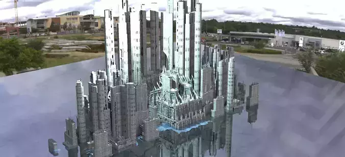 Sci-Fi Future Building 3D model