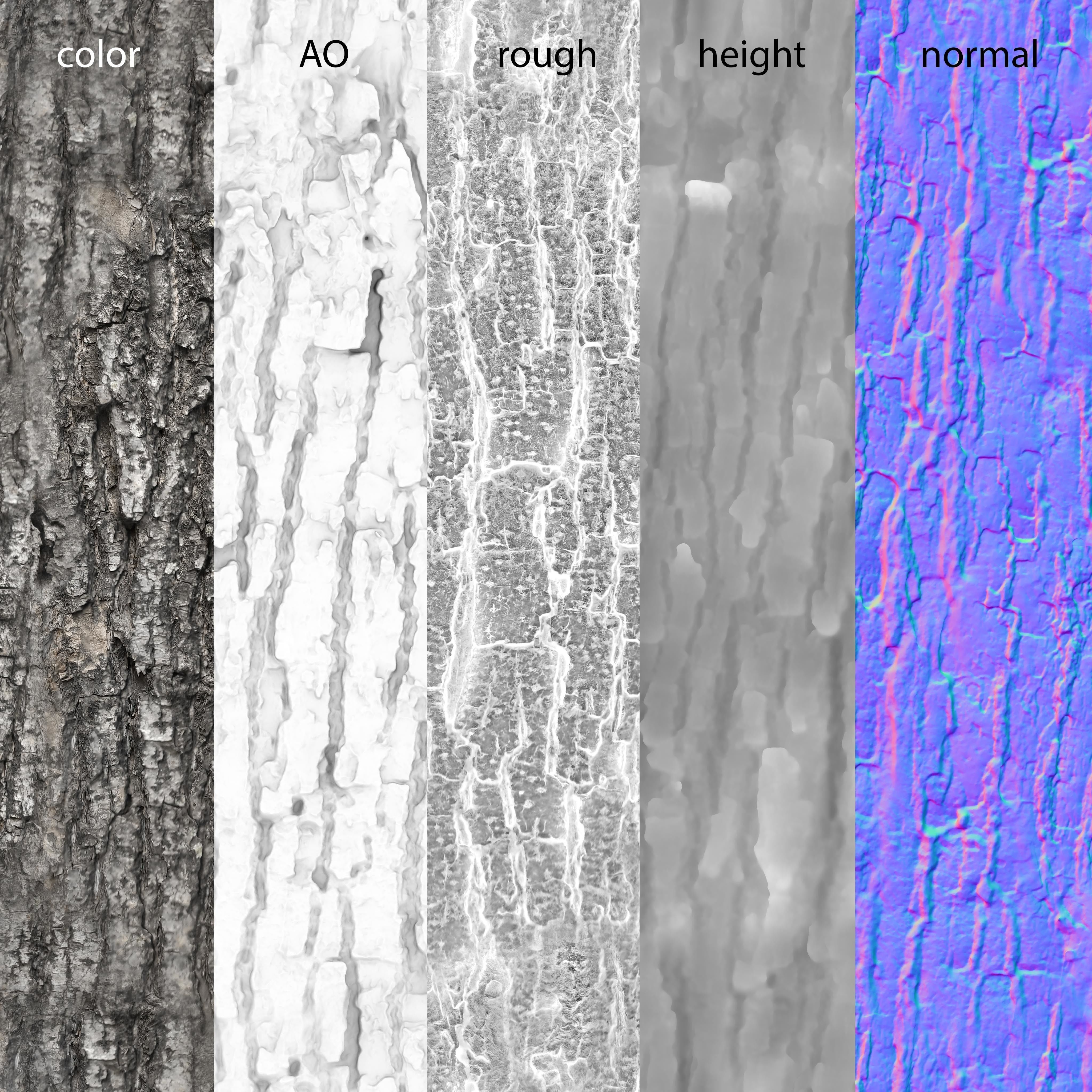 Bark 4k PBR metal roughness Texture_1