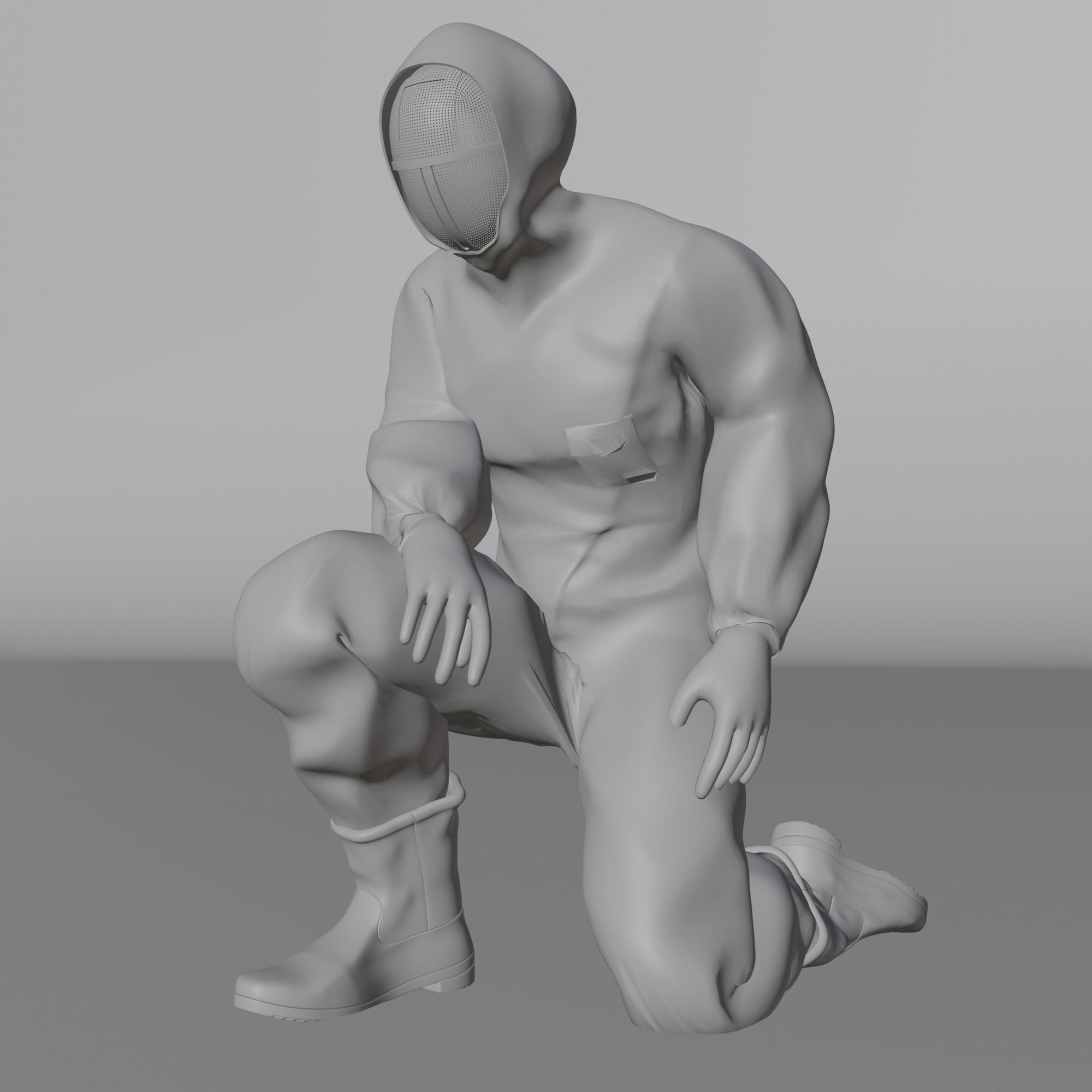 Squid Game Pink Soldier Rigged 3D model_2