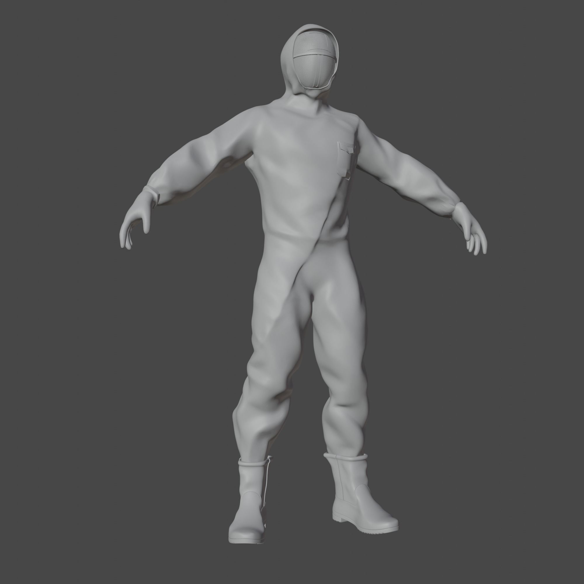 Squid Game Pink Soldier Rigged 3D model_1