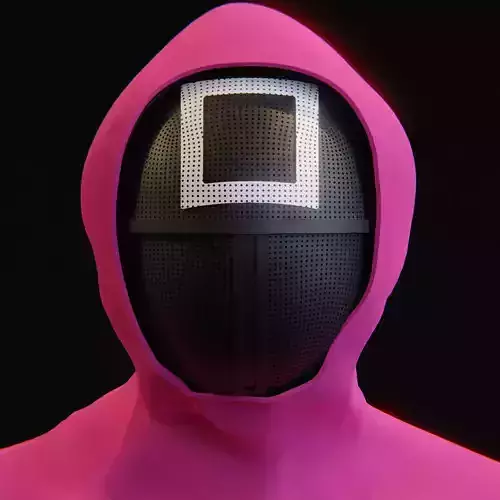 Squid Game Pink Soldier Rigged 3D model