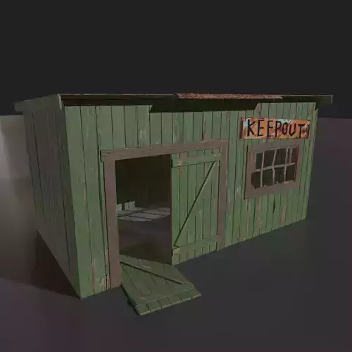 Garage in 3 variation Free low-poly 3D model