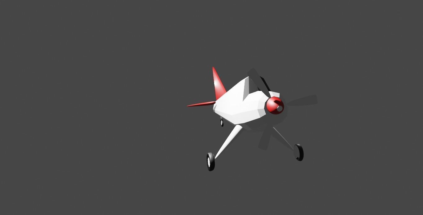 Airplane with propellers Free 3D model_3