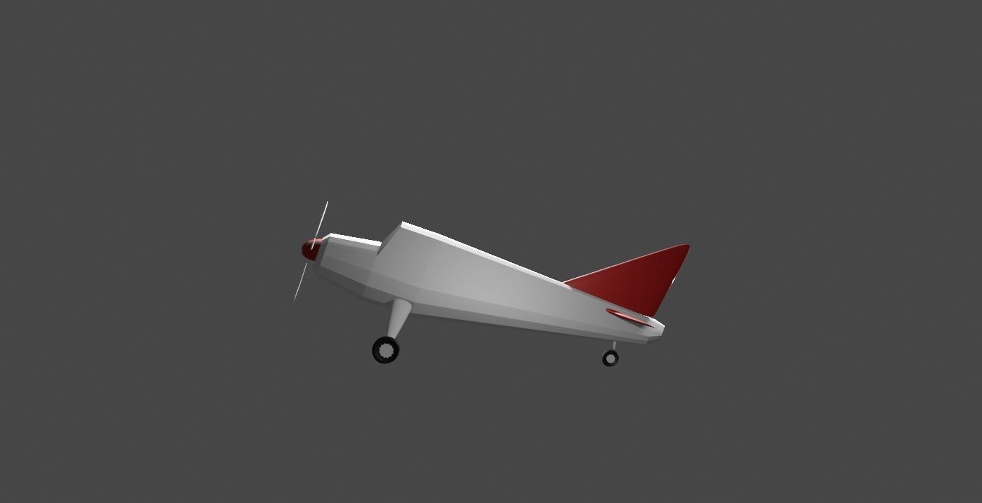 Airplane with propellers Free 3D model_1