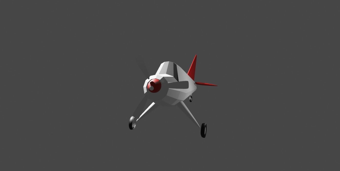 Airplane with propellers Free 3D model_2