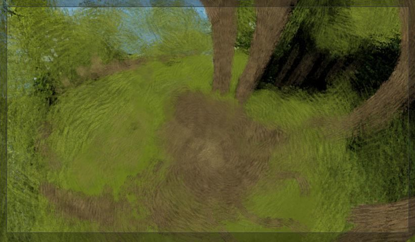 360 VR HDRI Panoramic Skybox equirectangular handpainted forest  Low-poly 3D model_2