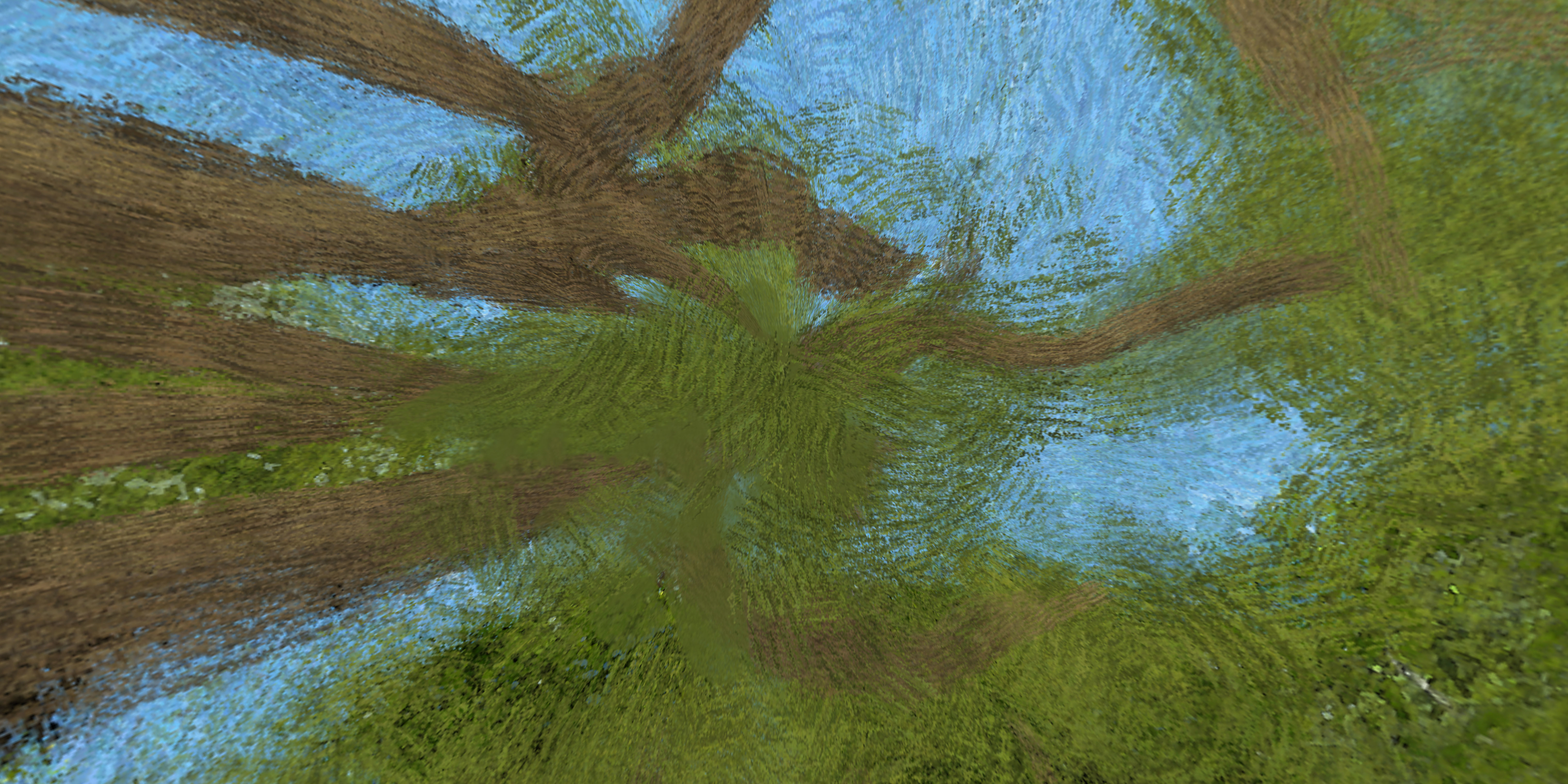 360 VR HDRI Panoramic Skybox equirectangular handpainted forest  Low-poly 3D model_11