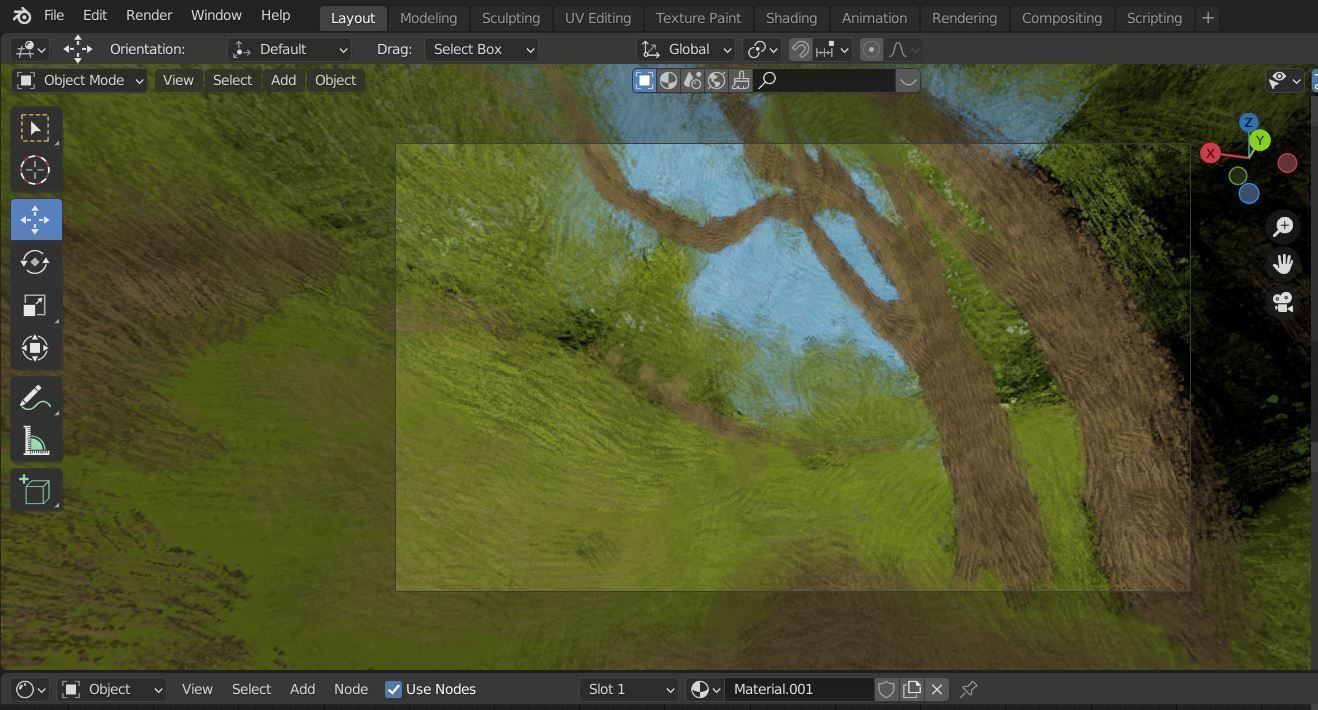 360 VR HDRI Panoramic Skybox equirectangular handpainted forest  Low-poly 3D model_4