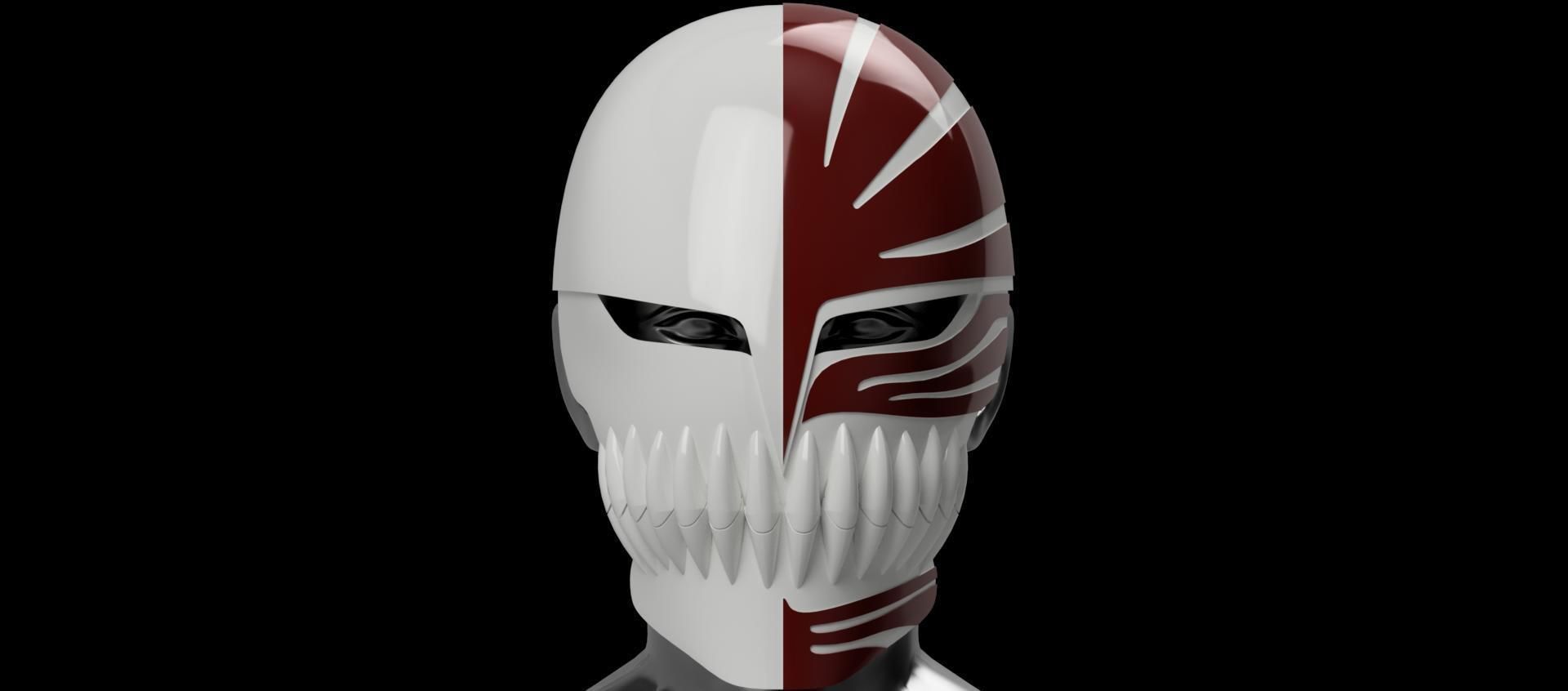 Ichigo Hollow Visored Mask Bleach 3D print model 3D model 3D