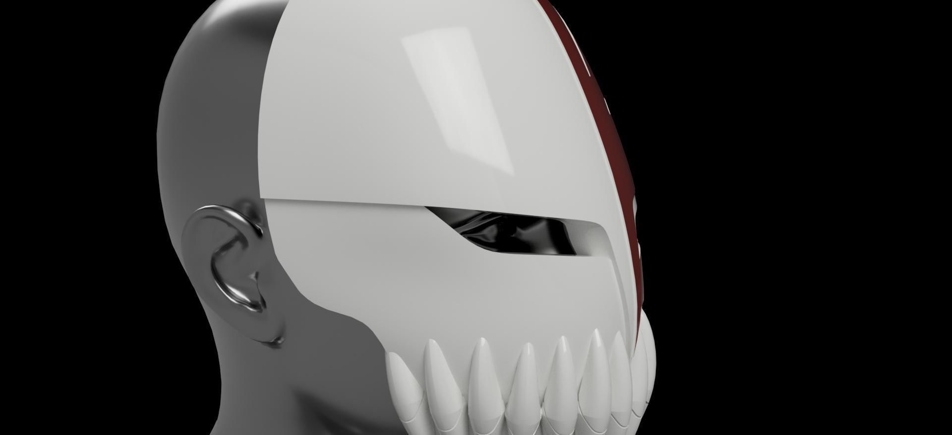 Ichigo Hollow Visored Mask Bleach 3D print model 3D model 3D