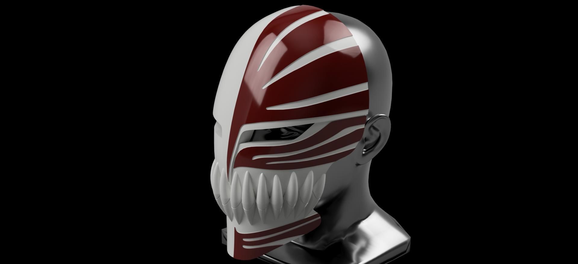 Ichigo Hollow Visored Mask Bleach 3D print model 3D model 3D
