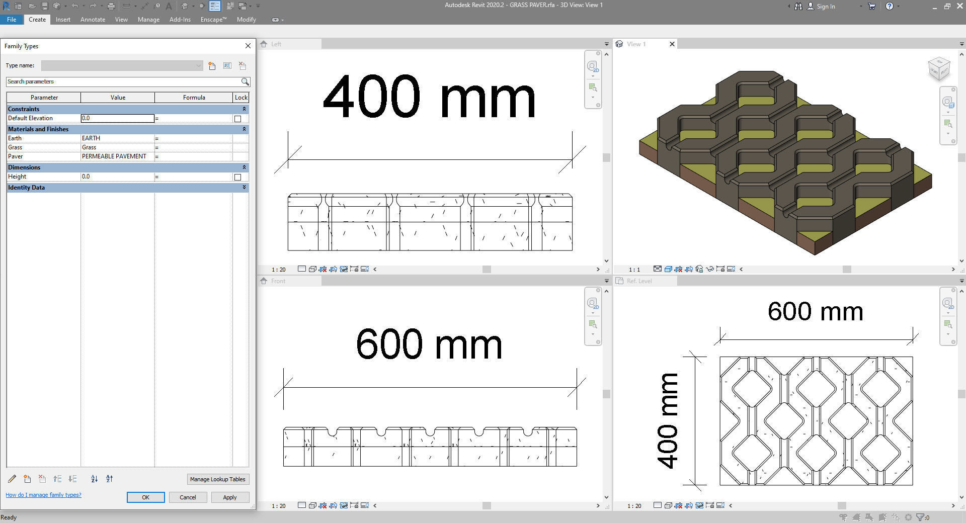Grass Paver 3D model_3