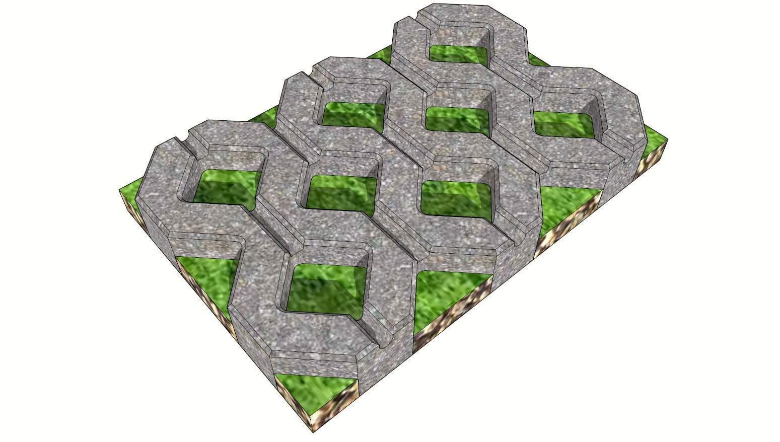 Grass Paver 3D model_6