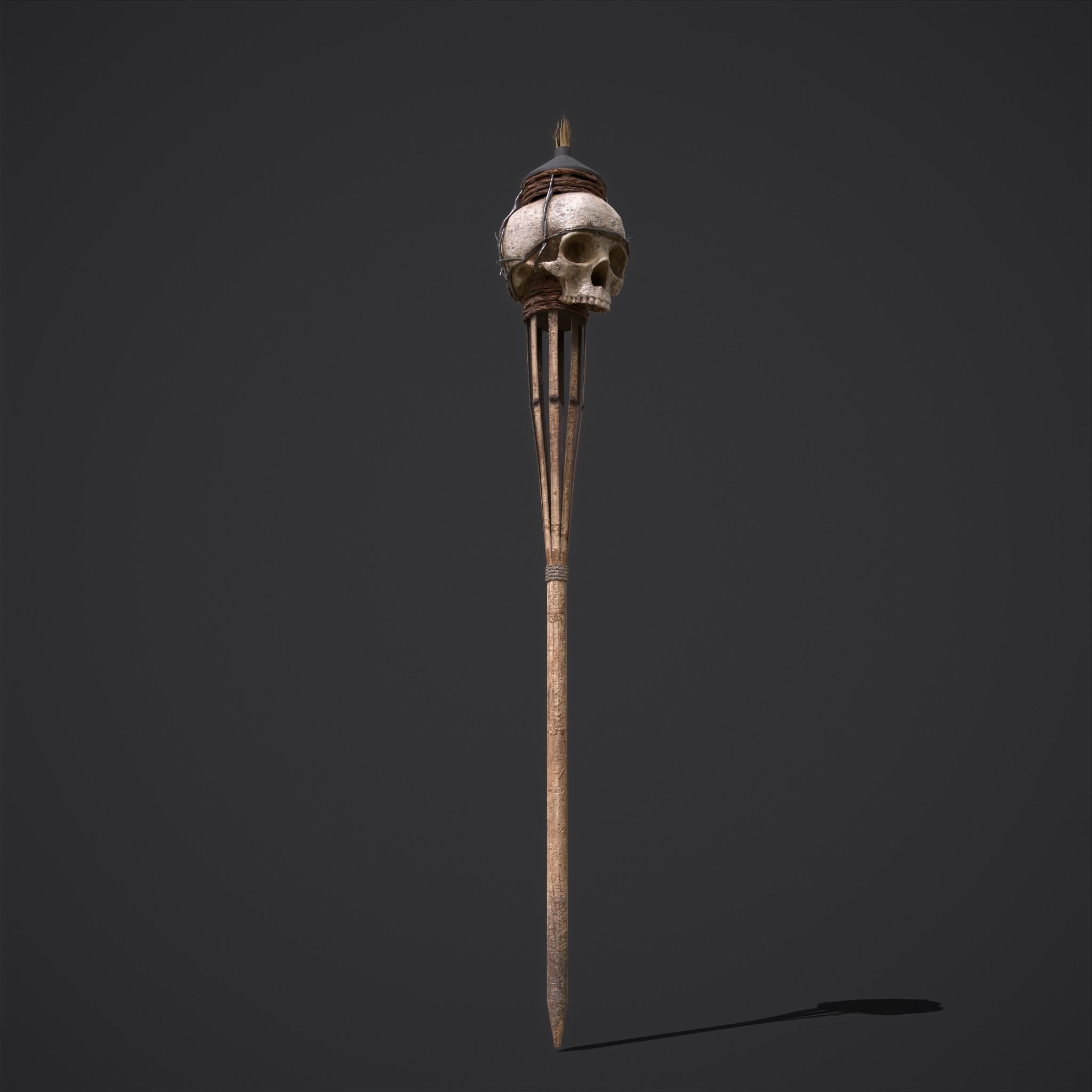 Skull Torch Low-poly 3D model_38