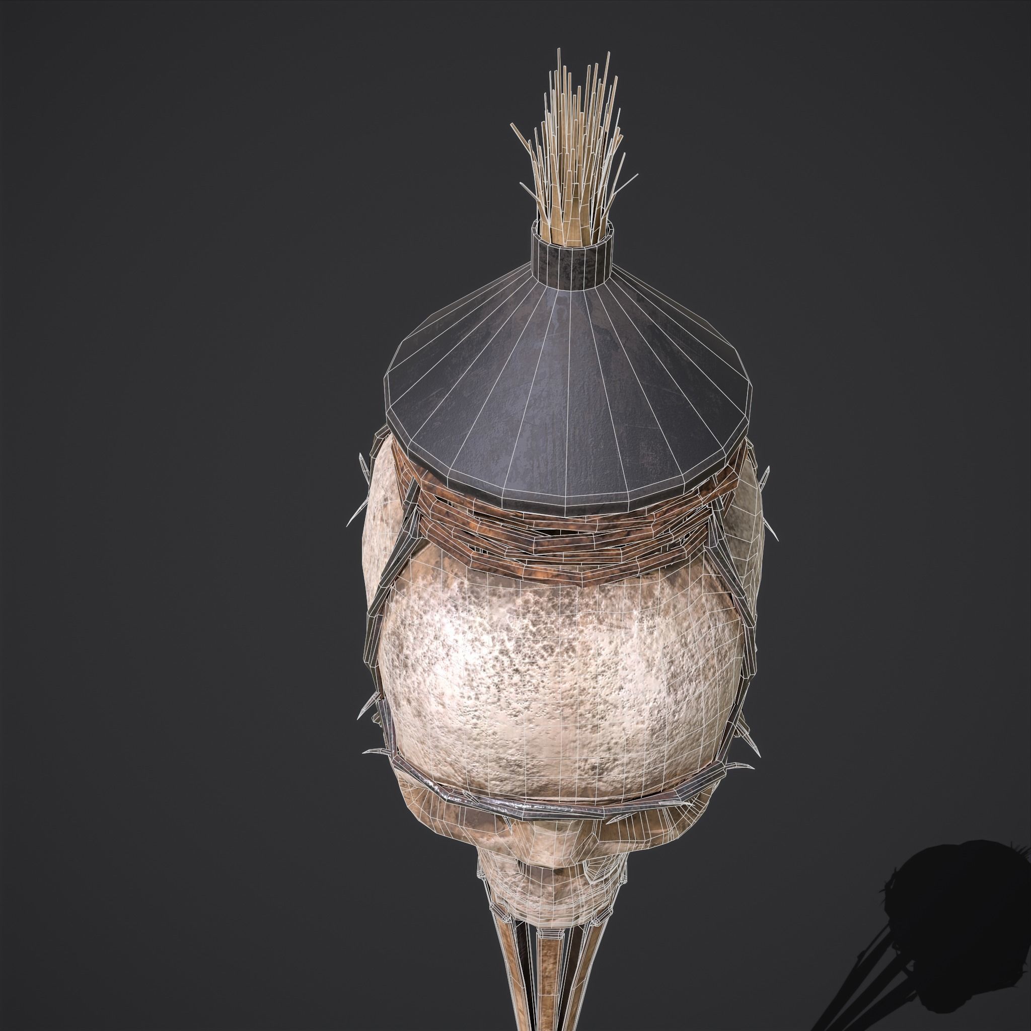 Skull Torch Low-poly 3D model_52