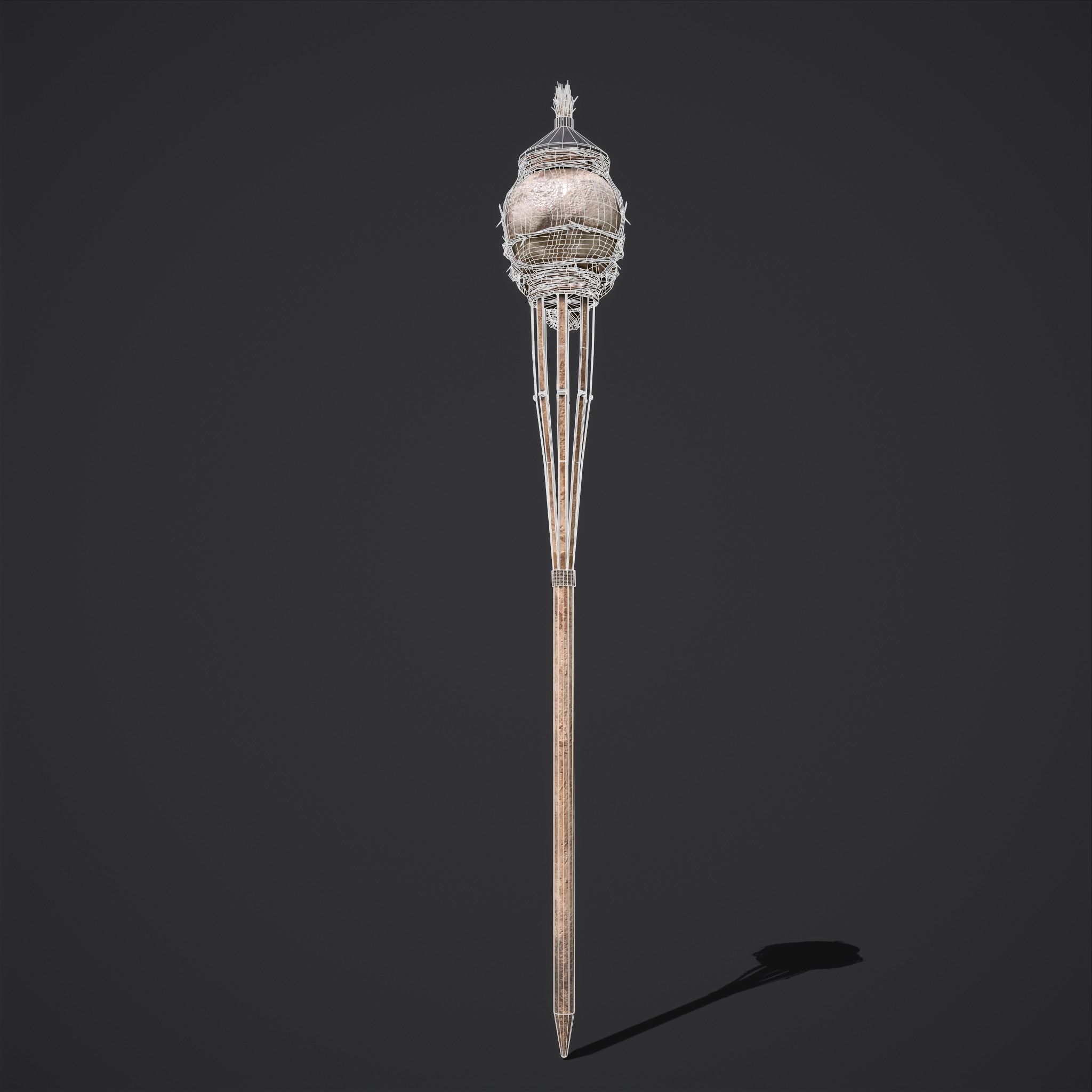 Skull Torch Low-poly 3D model_59