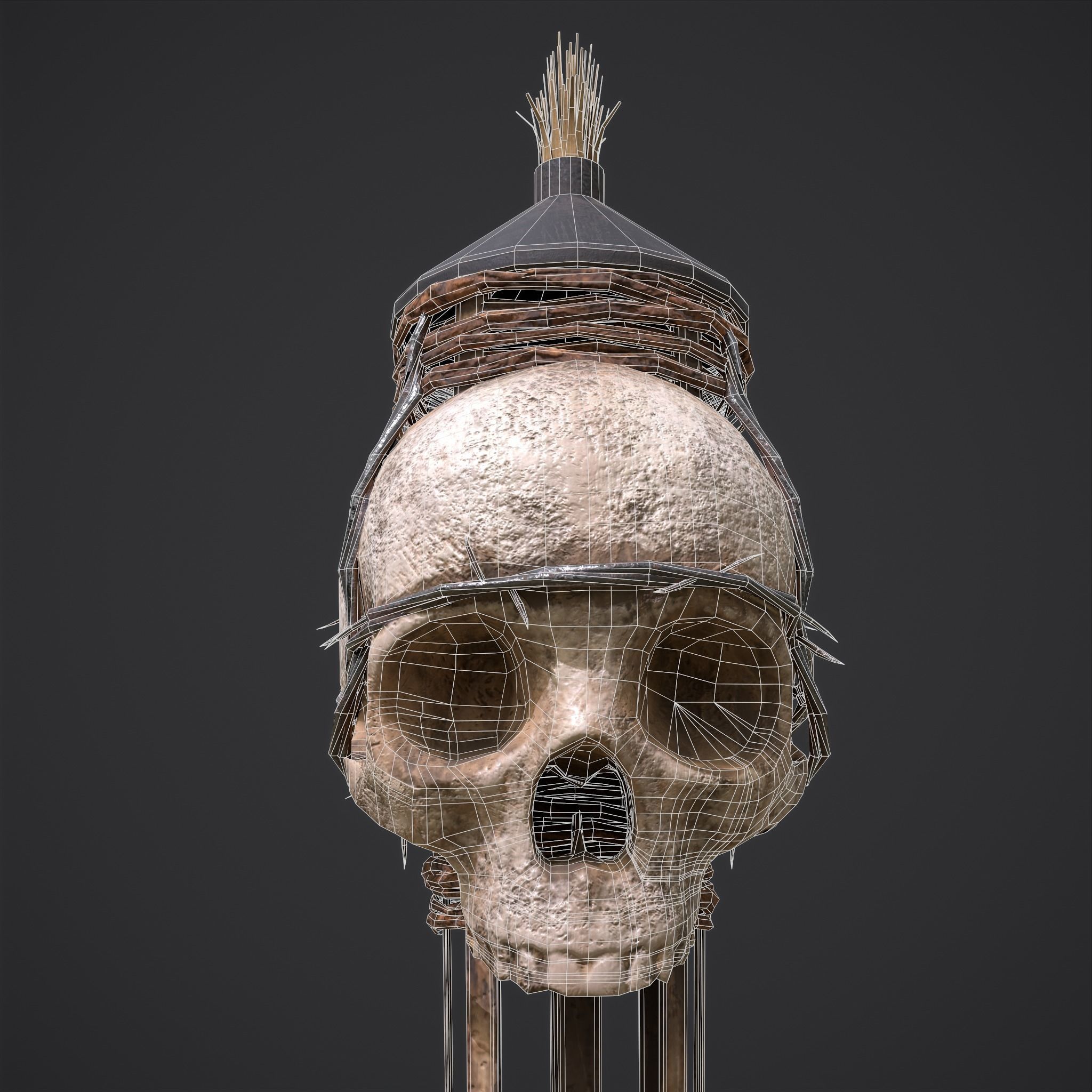 Skull Torch Low-poly 3D model_51