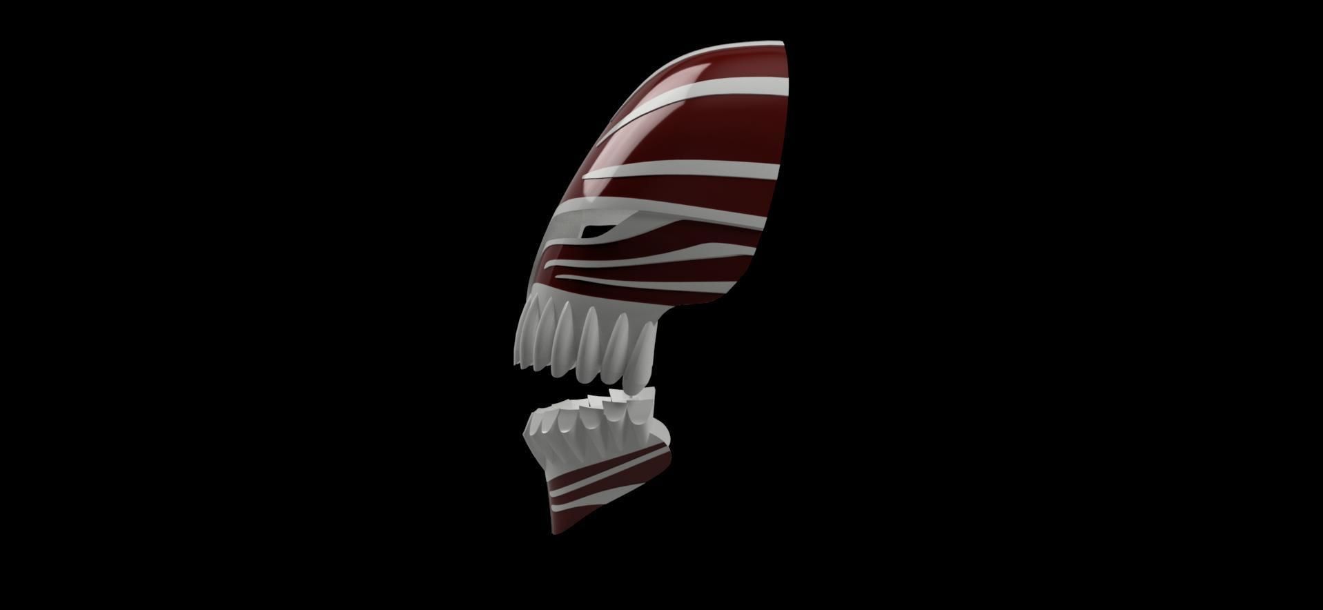 Ichigo Hollow Visored Mask Split Jaw Bleach 3D print 3D model 3D