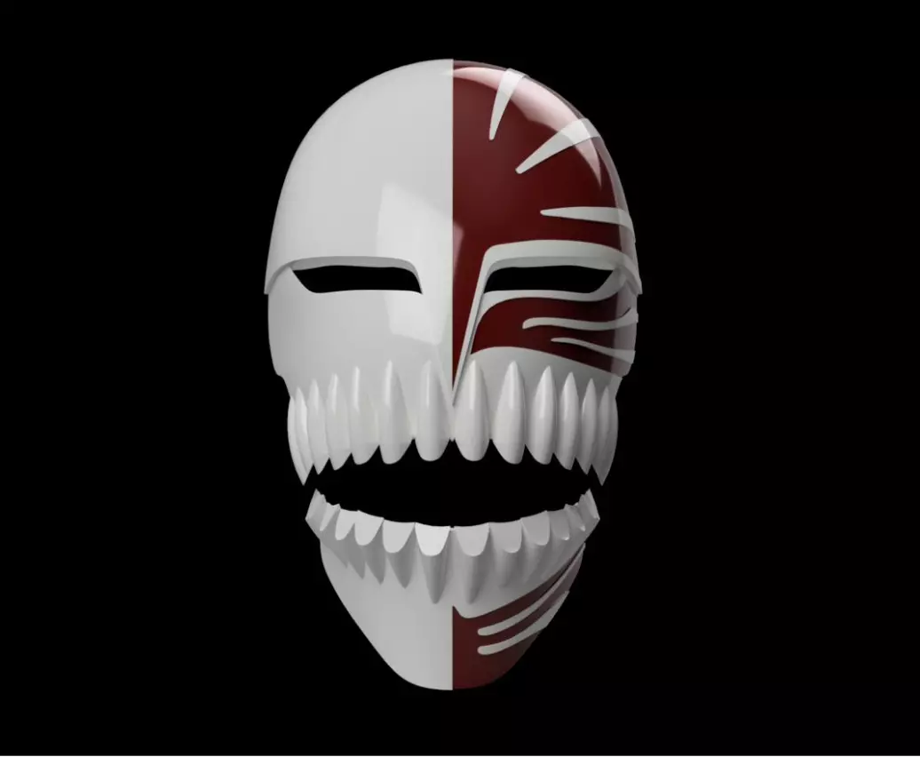 Ichigo Hollow - Visored Mask - Split Jaw - Bleach 3D print 3D print model
