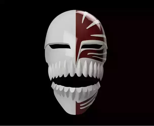 Ichigo Hollow - Visored Mask - Split Jaw - Bleach 3D print