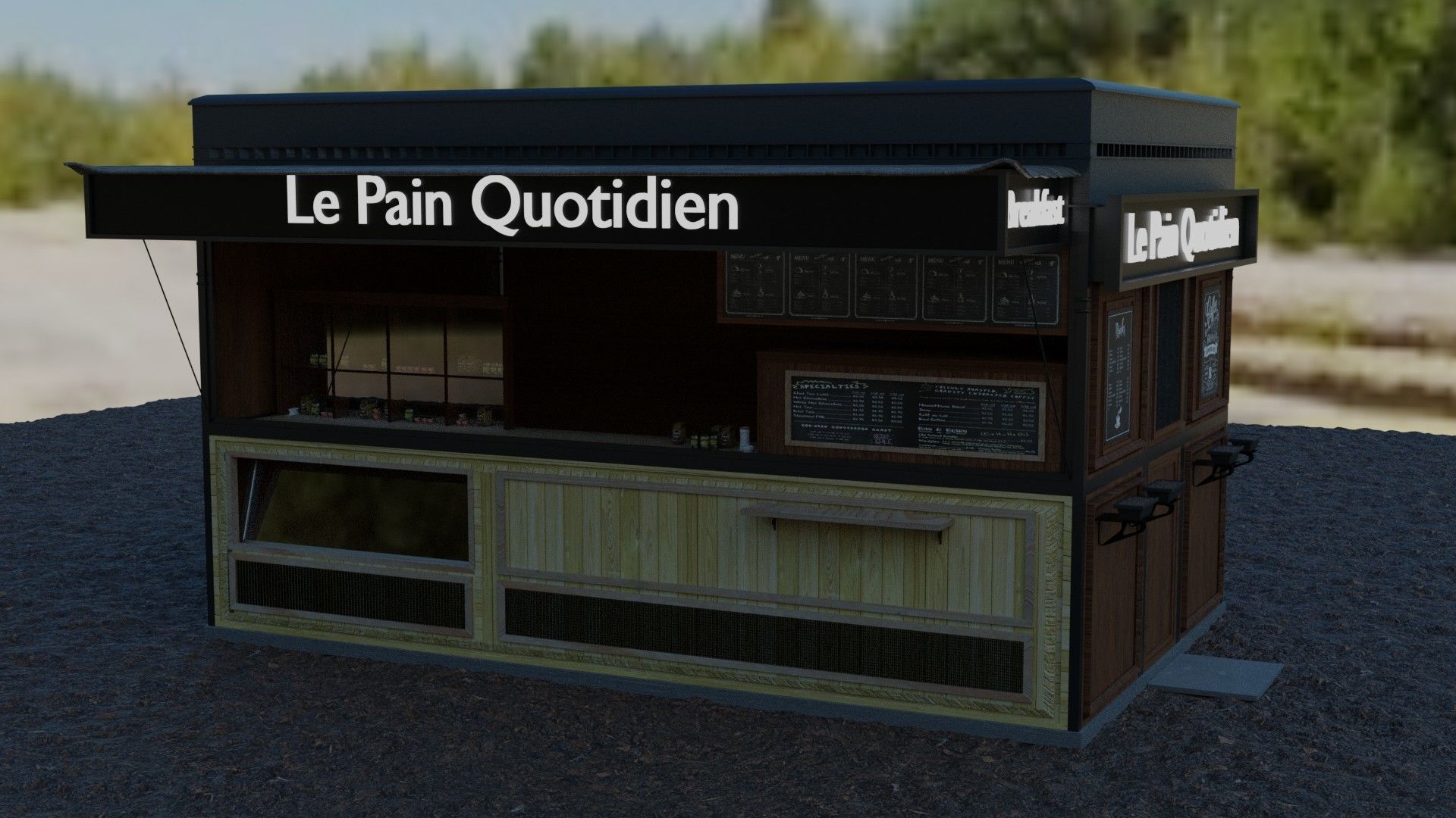 Coffee shop model 3D model_8