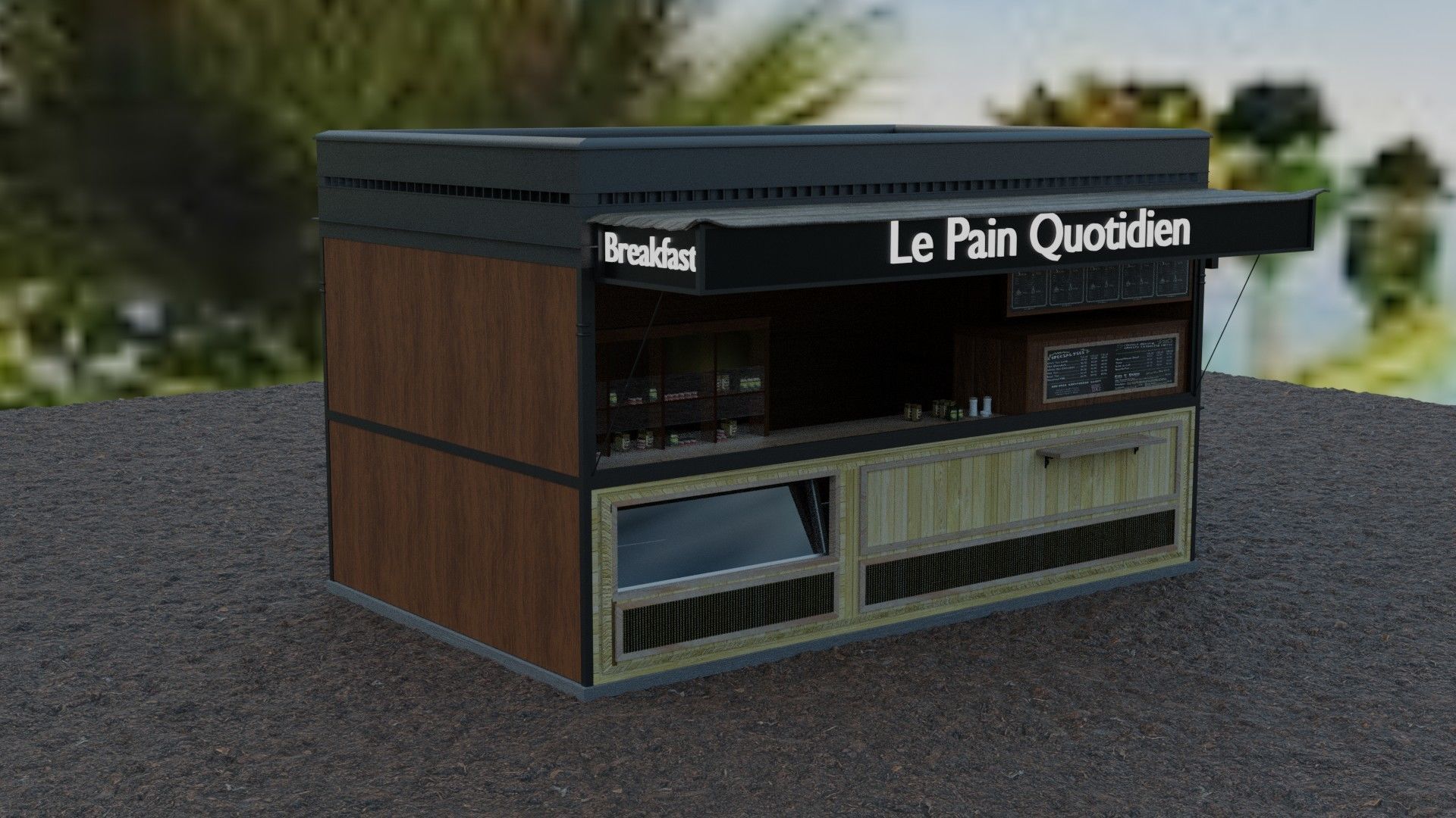 Coffee shop model 3D model_4