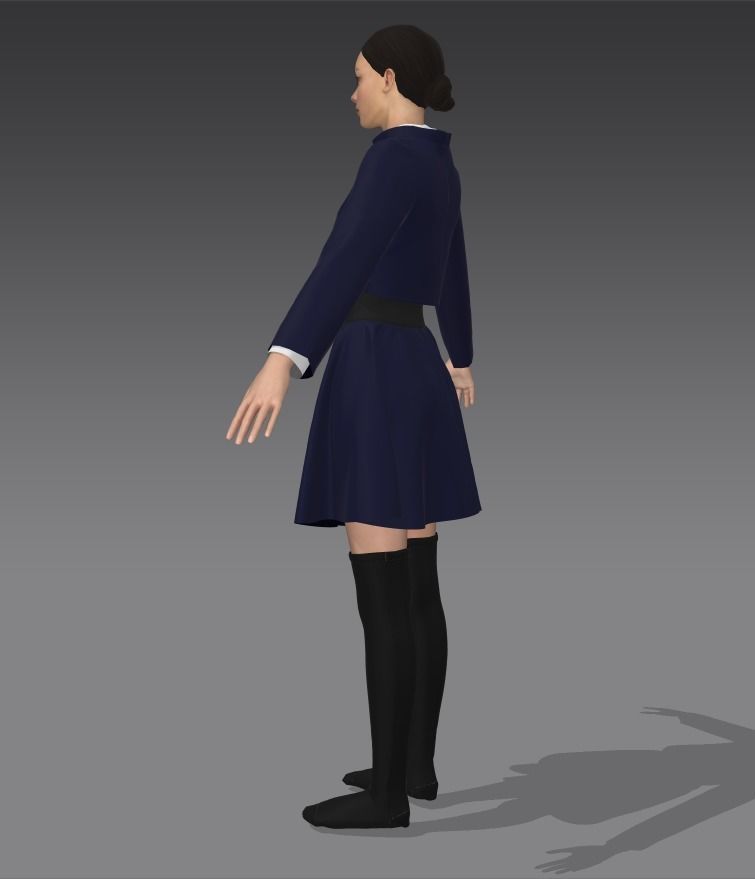 Female Uniform Jujutsu Kaisen 3D model 3D model_3