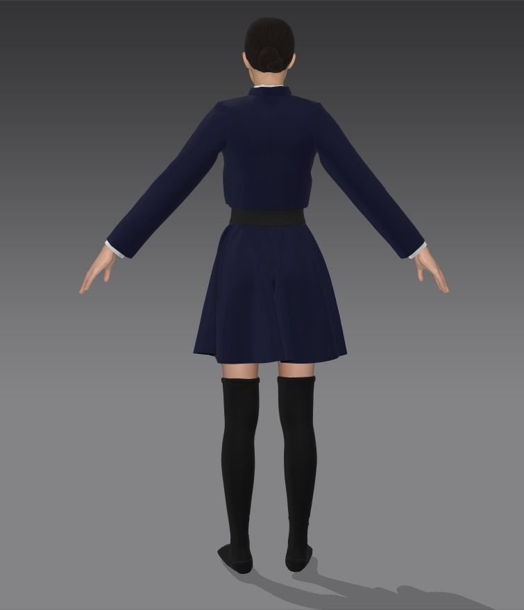 Female Uniform Jujutsu Kaisen 3D model 3D model_2