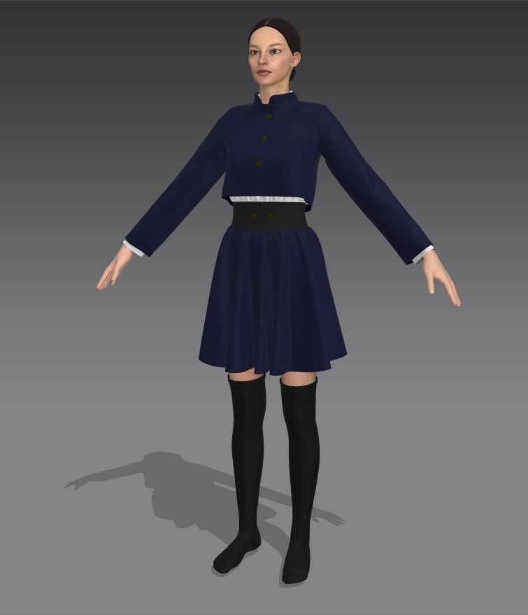 Female Uniform Jujutsu Kaisen 3D model 3D model_4