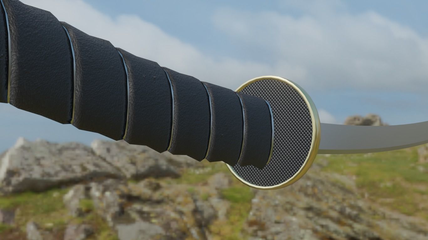 Katana low-poly Ninja  Low-poly 3D model_17