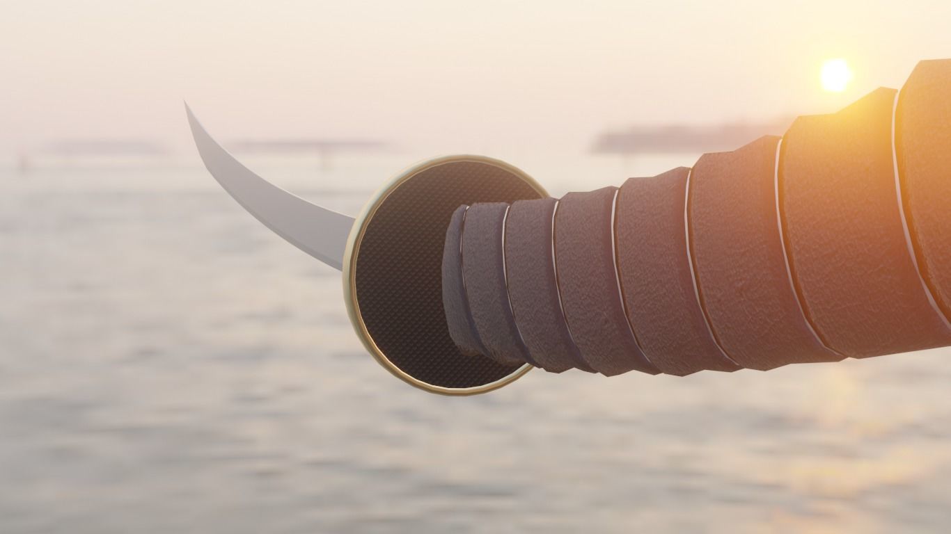 Katana low-poly Ninja  Low-poly 3D model_4