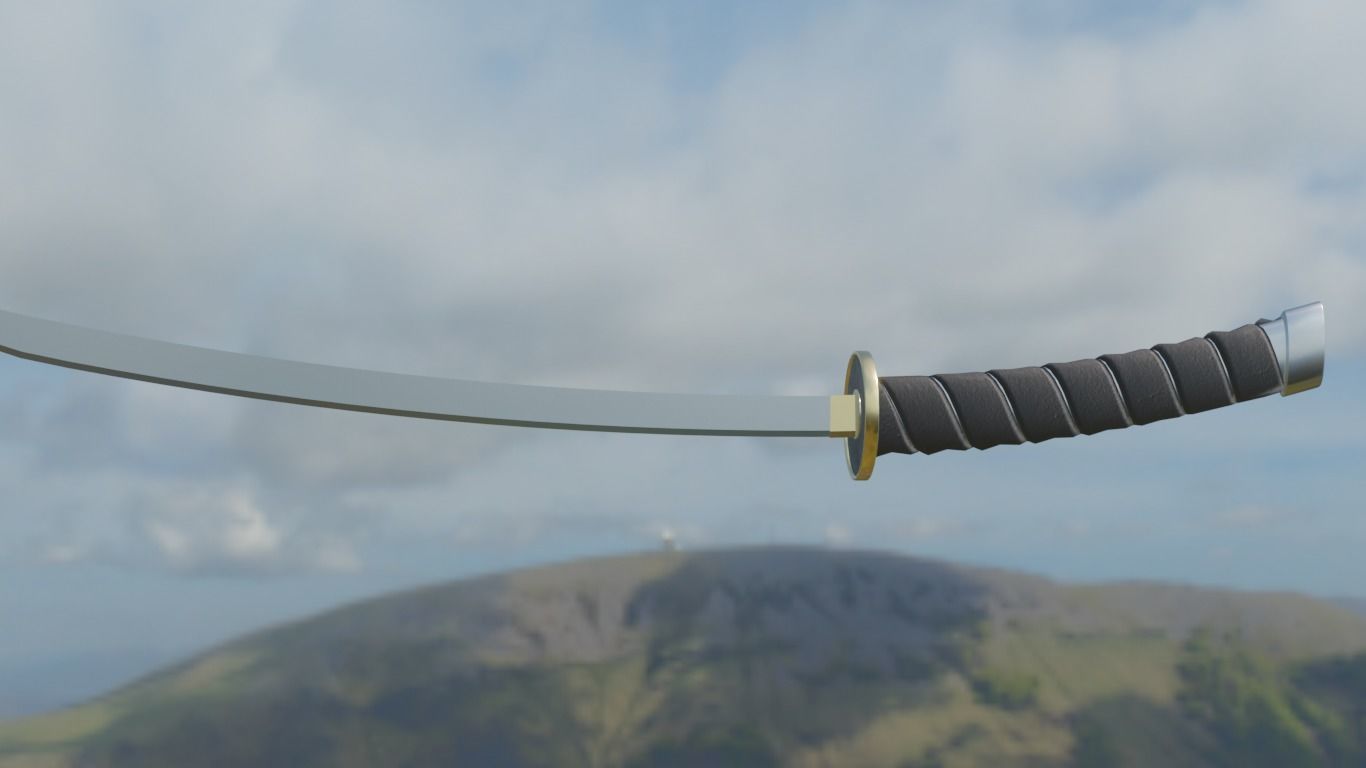 Katana low-poly Ninja  Low-poly 3D model_19