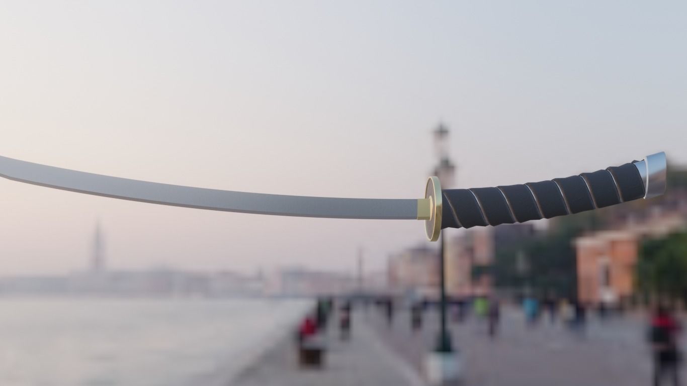 Katana low-poly Ninja  Low-poly 3D model_5