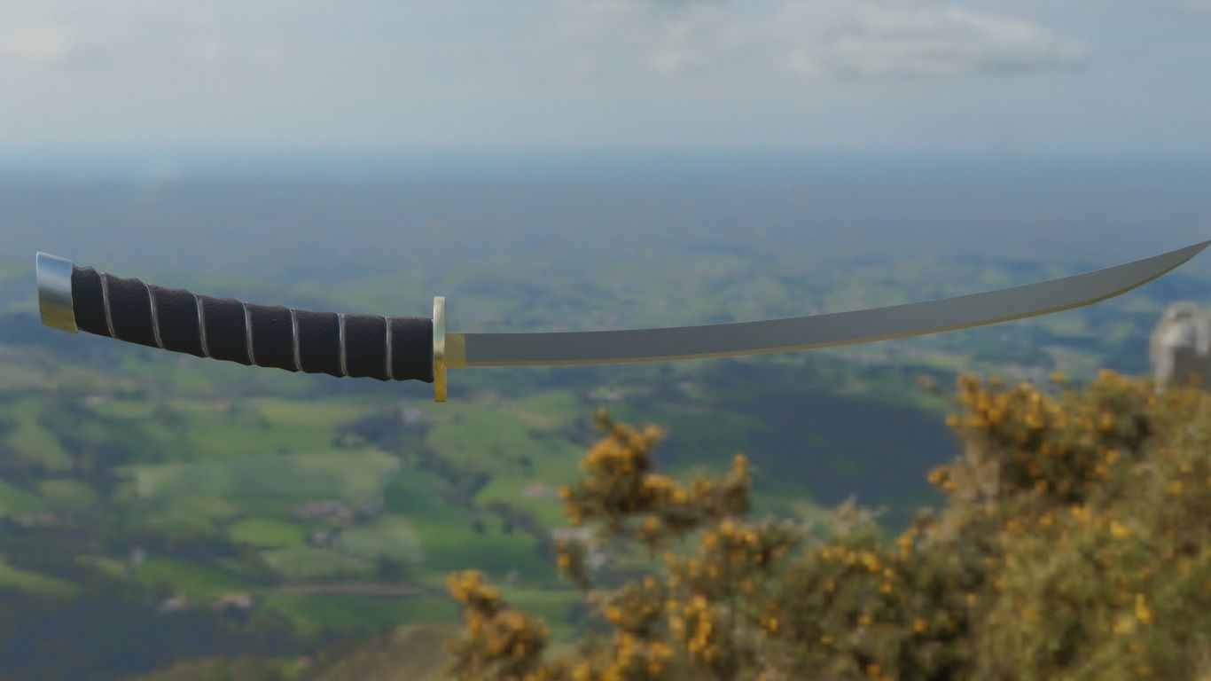 Katana low-poly Ninja  Low-poly 3D model_20