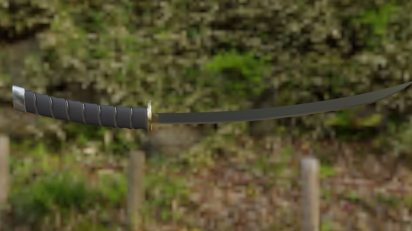 Katana low-poly Ninja  Low-poly 3D model_13