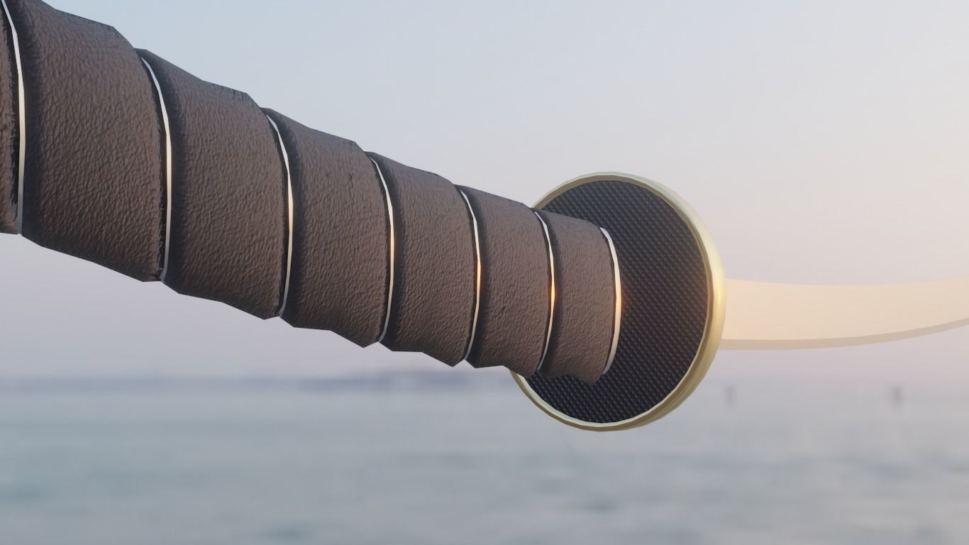 Katana low-poly Ninja  Low-poly 3D model_3