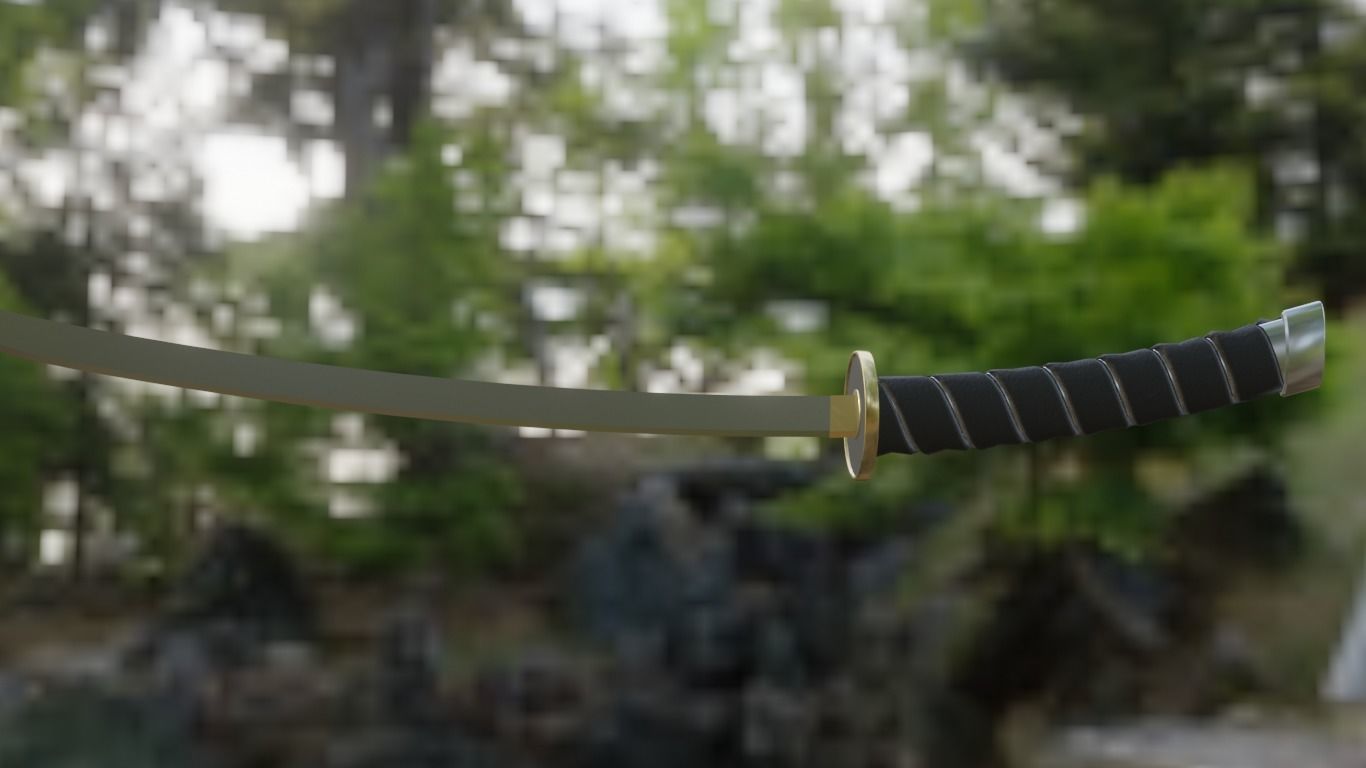 Katana low-poly Ninja  Low-poly 3D model_12