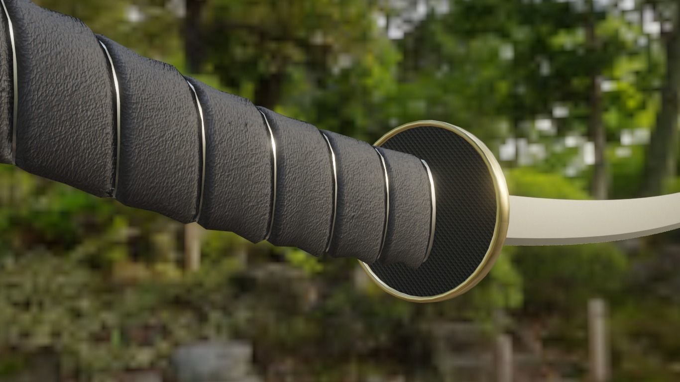 Katana low-poly Ninja  Low-poly 3D model_10