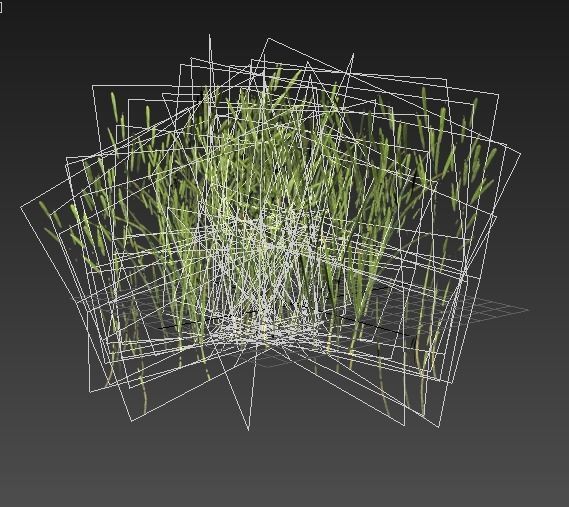 tall grass foliage shrub bush Low-poly 3D model_6