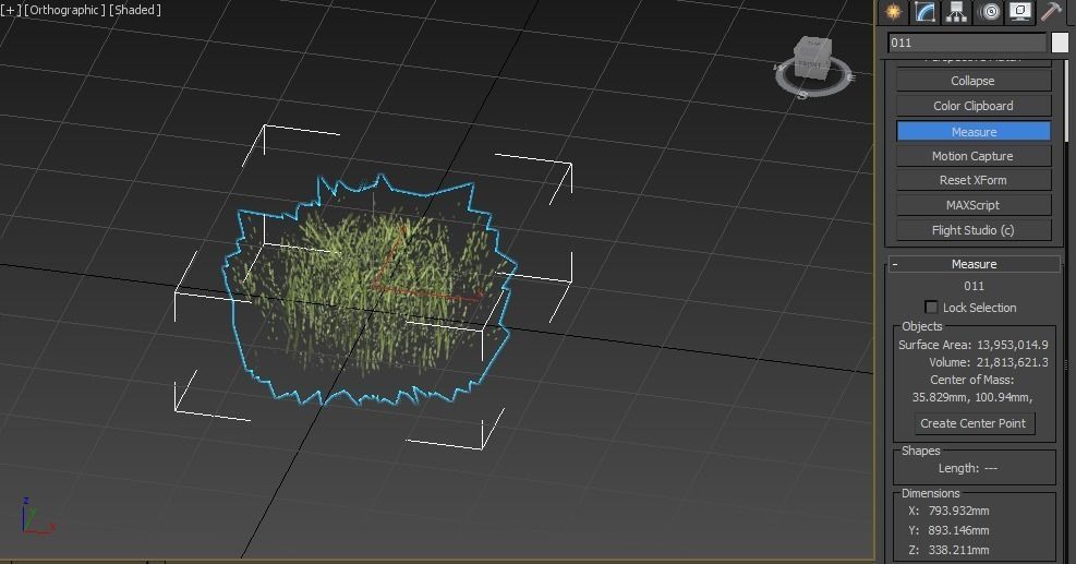 tall grass foliage shrub bush Low-poly 3D model_11