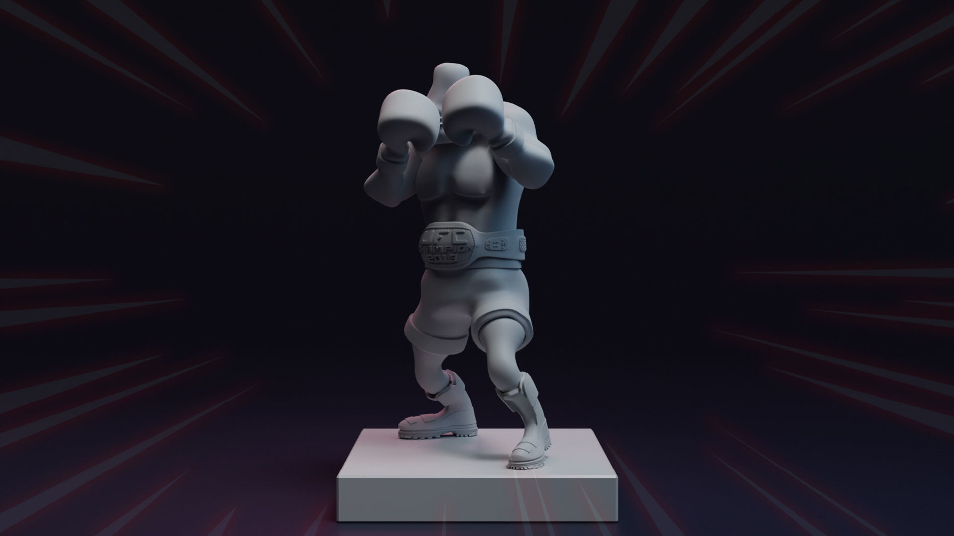Basic Mesh 3d Model and Render Scene Free low-poly 3D model_3