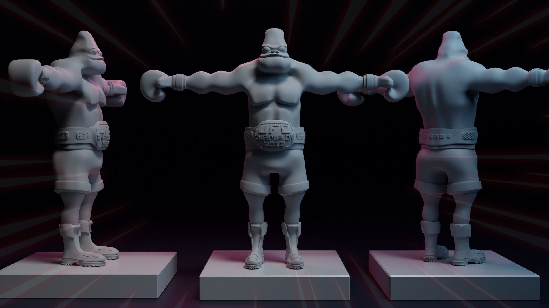 Basic Mesh 3d Model and Render Scene Free low-poly 3D model_2