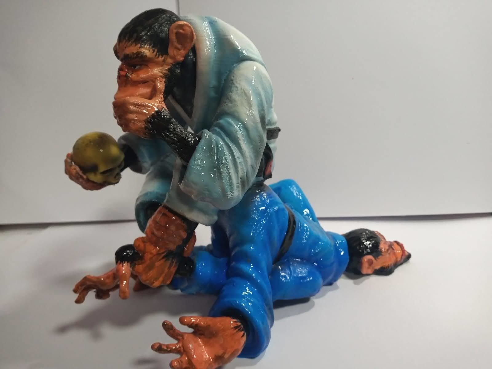 jiusitsu monkeys 3D print model_6