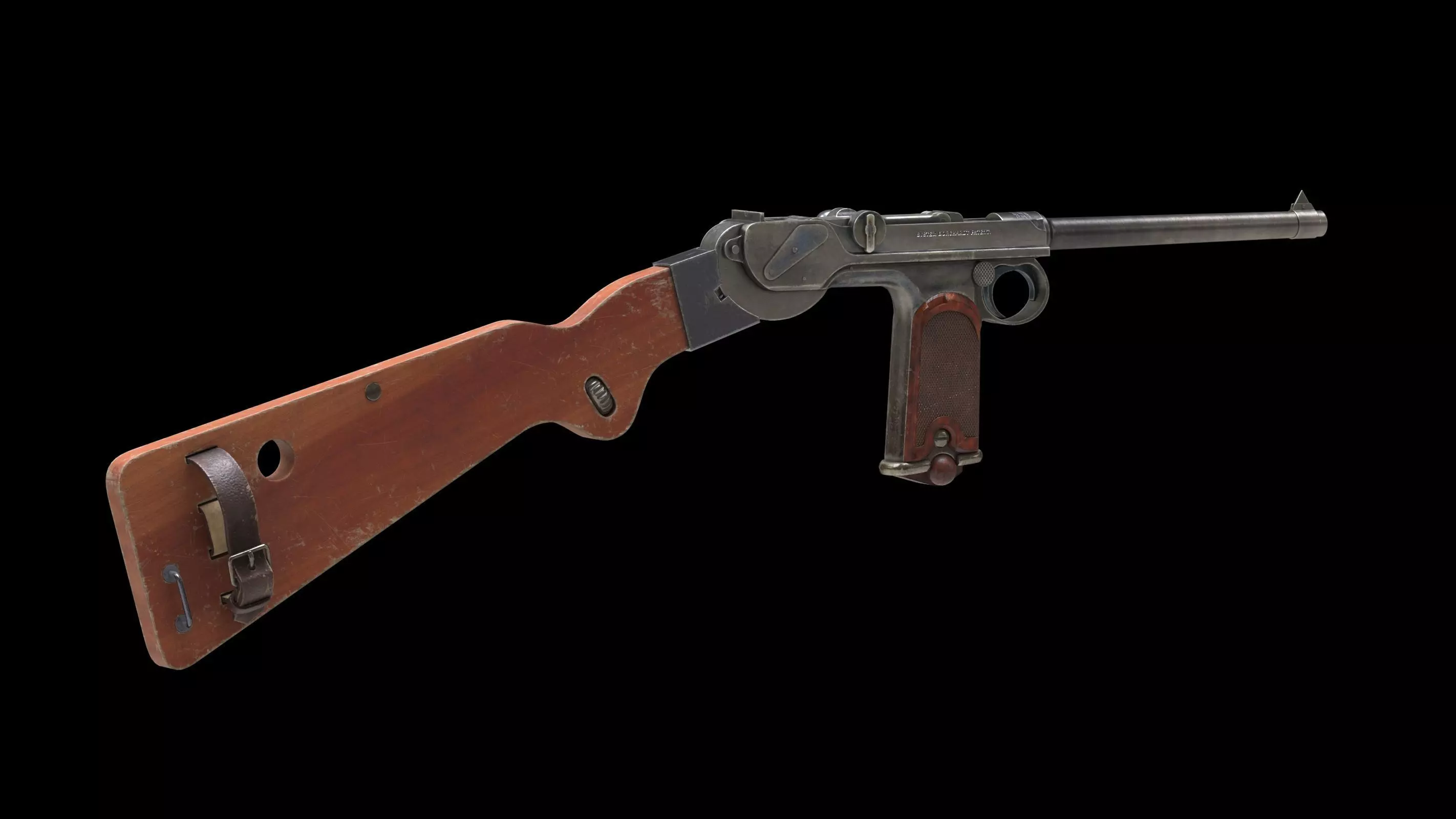 Borchardt C-93 Low Poly Low-poly 3D model_0