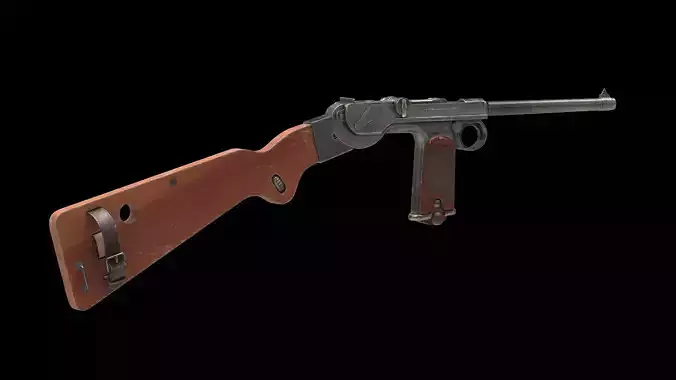 Borchardt C-93 Low Poly Low-poly 3D model