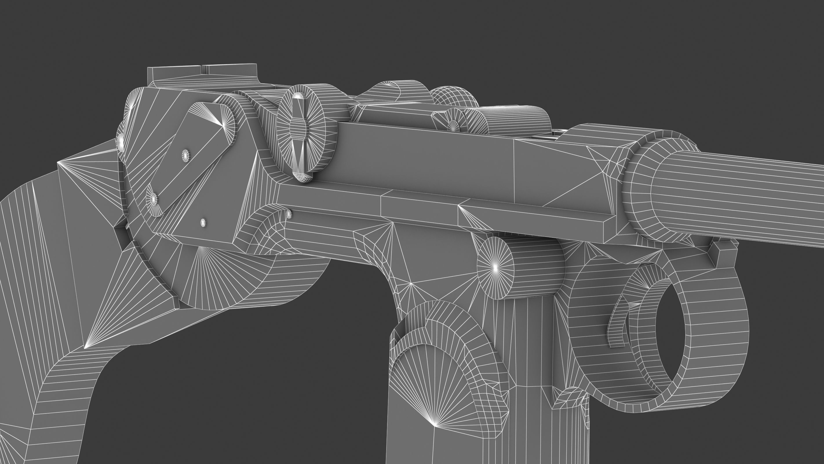 Borchardt C-93 Low Poly Low-poly 3D model_24