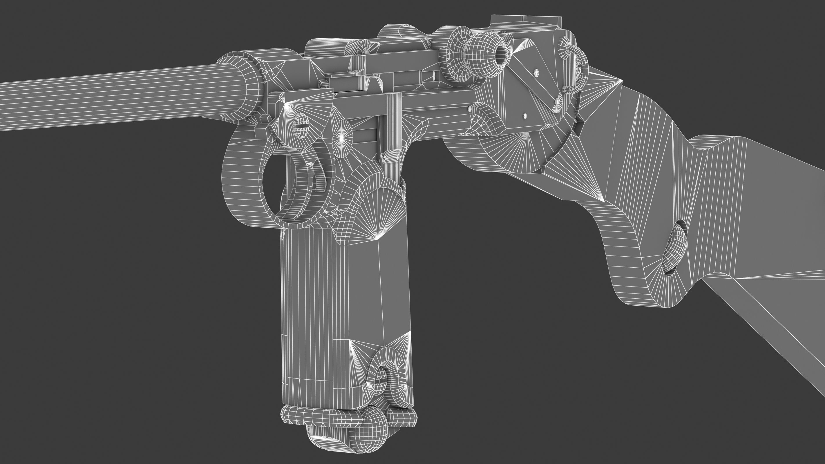 Borchardt C-93 Low Poly Low-poly 3D model_23